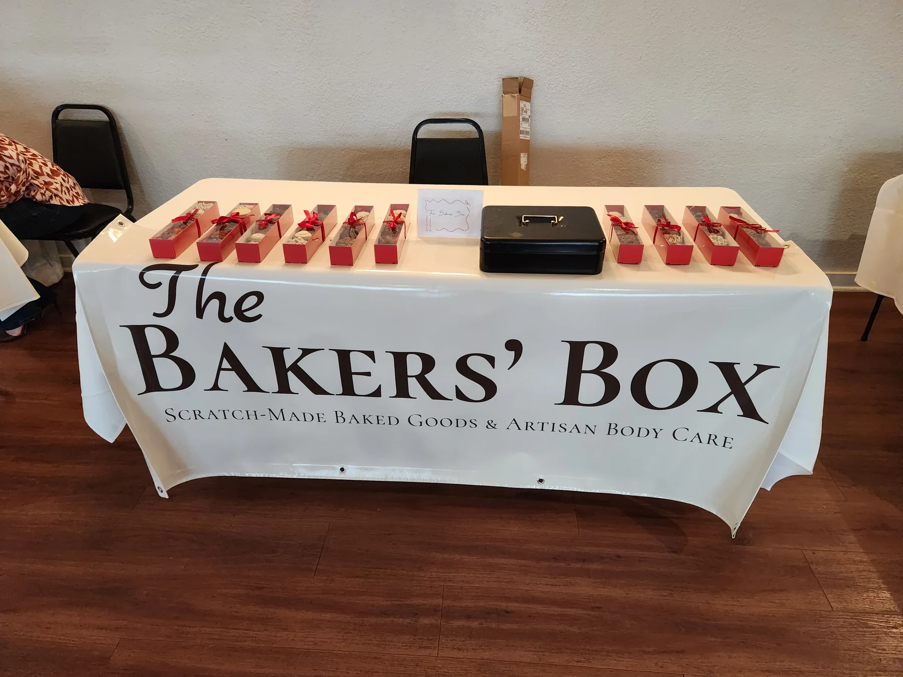 The Bakers’ Box market table and display